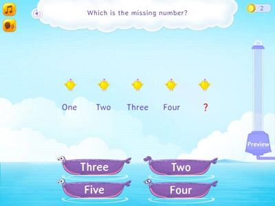 Numeral Identification and counting sequence
