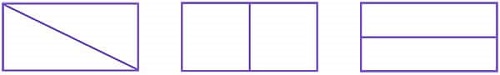 Partitioning whole rectangle into 2 equal parts
