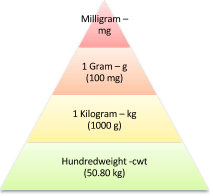 Metric units for weight