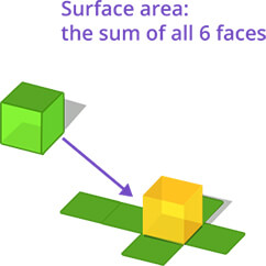 Surface area using net
