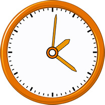 Analog clock with hands