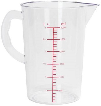 Measuring liquids using pitcher