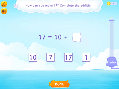 Breaking teen numbers into tens and ones