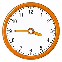 Quarter to 4 on analog clock