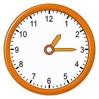 Quarter past 1 on analog clock